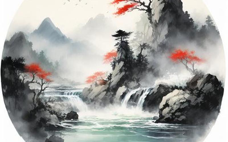 风水头像招财山水画图片 风水头像招财山水画图片