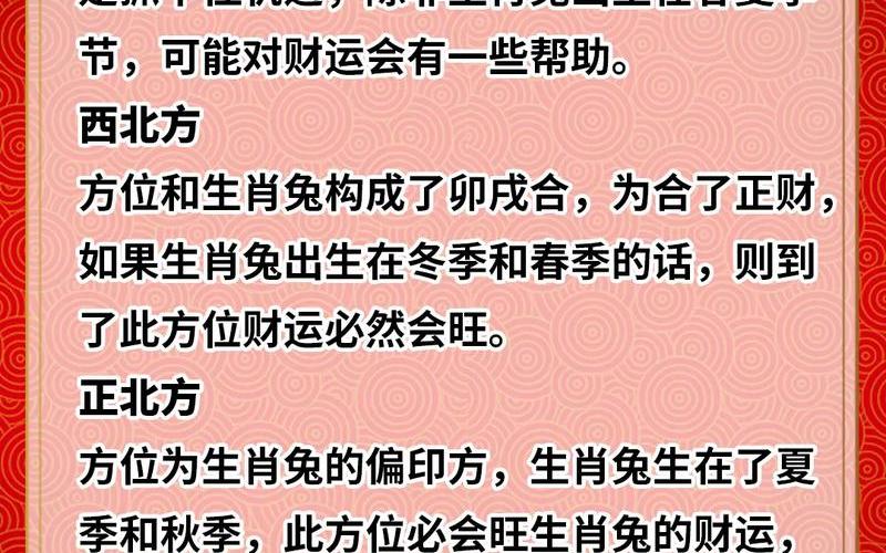 属相的财位方向是什么意思
