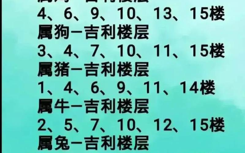 属相选择楼层的方法 属相选择楼层的方法