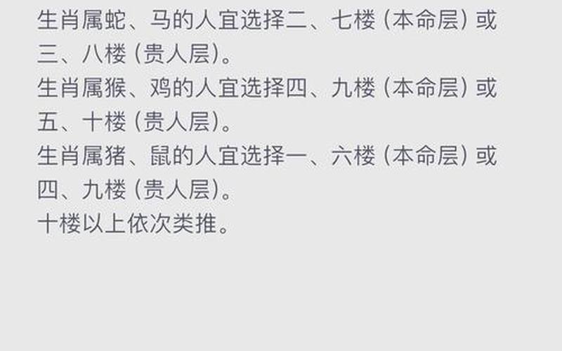 属相与居住楼层真有说法吗 属相与居住楼层真有说法吗