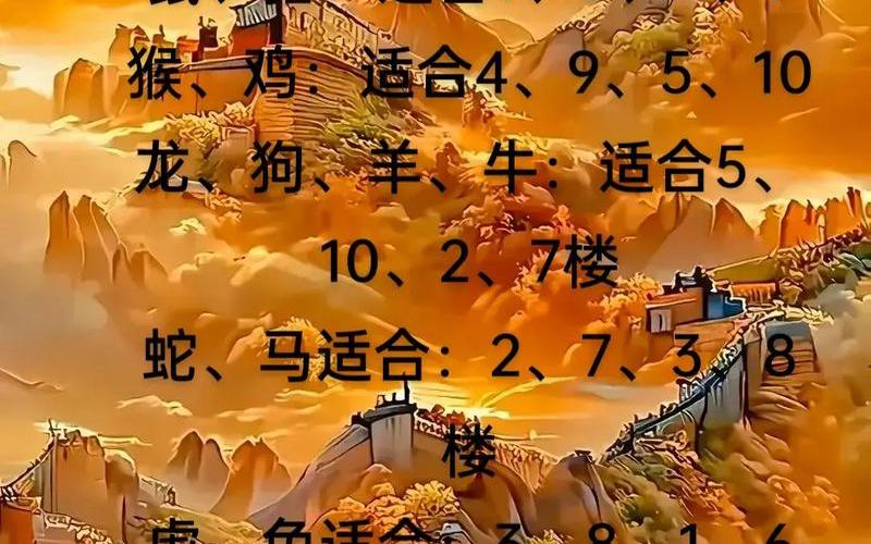 十二生肖买楼房那层好 十二生肖买楼房那层好